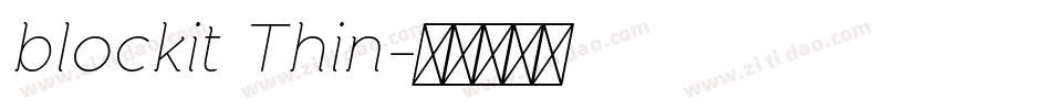 blockit Thin字体转换